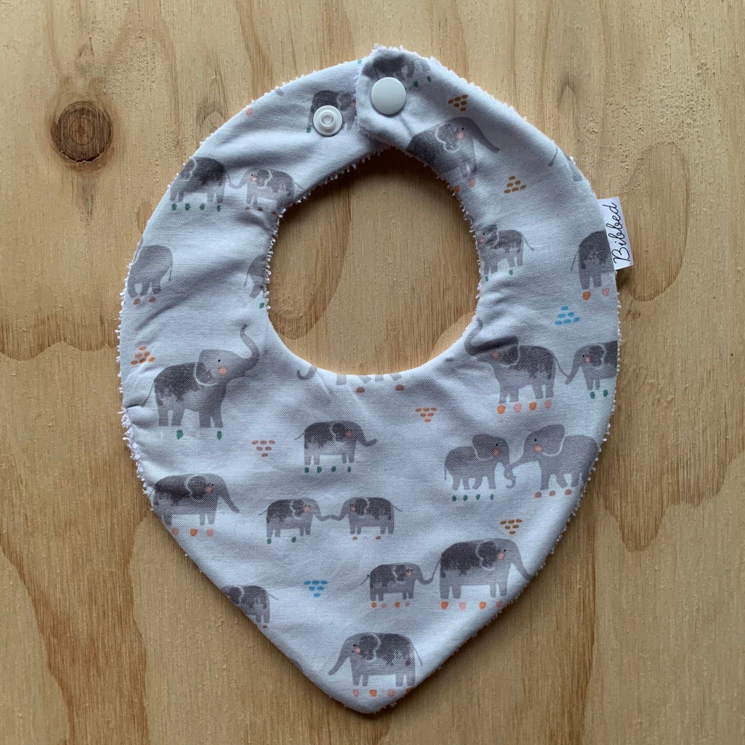 Elephants Dribble Bib