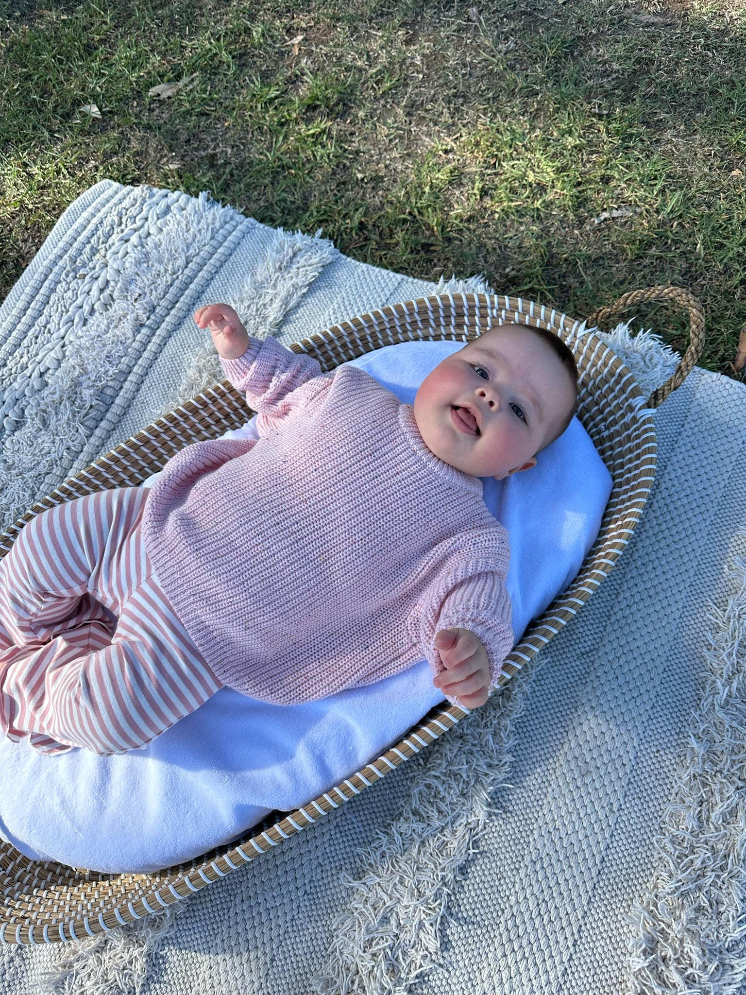 Pink Speckle Oversized Knit