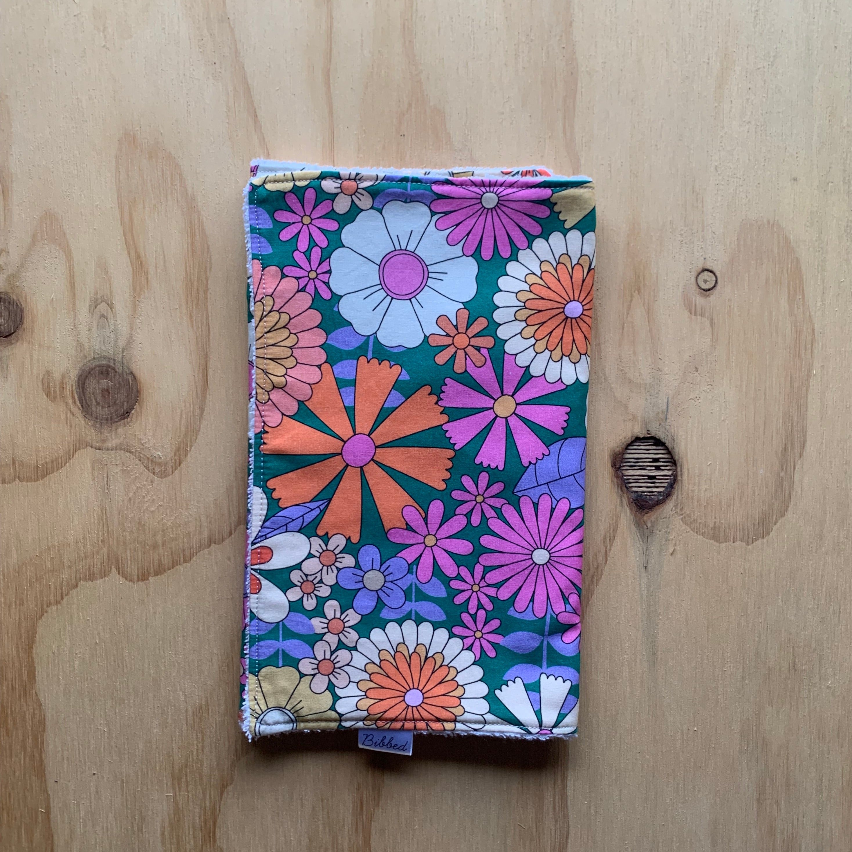 Retro Flower Burp Cloth