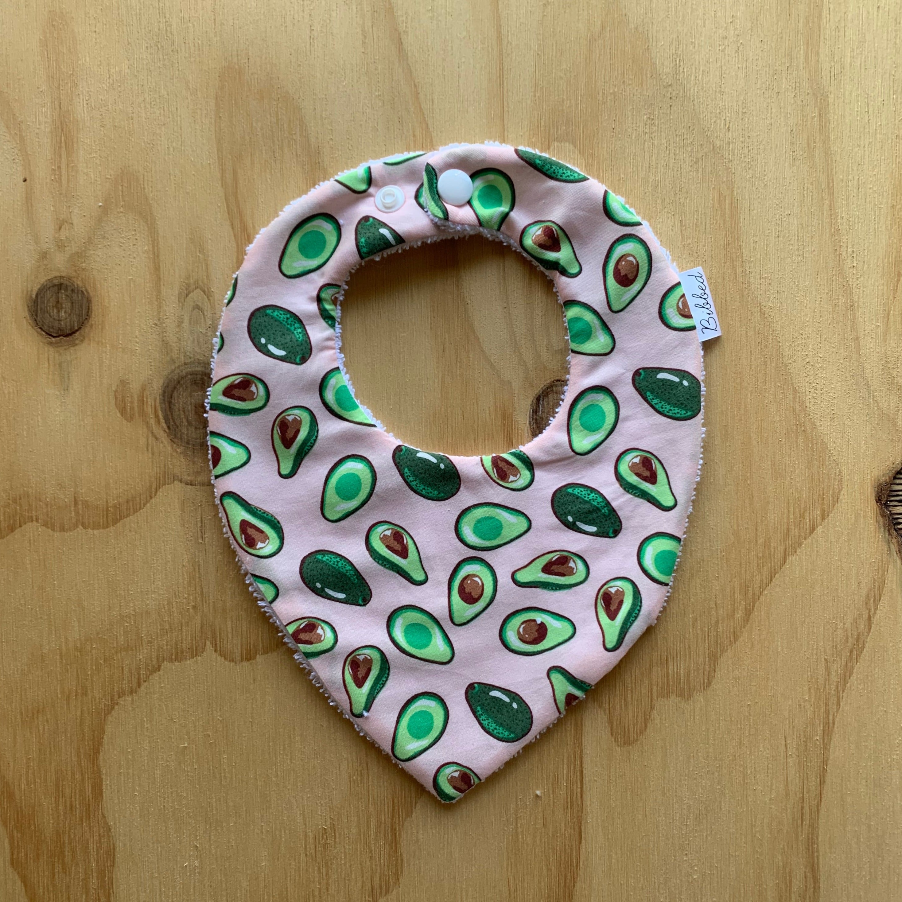 Avocados Pink Dribble Bib