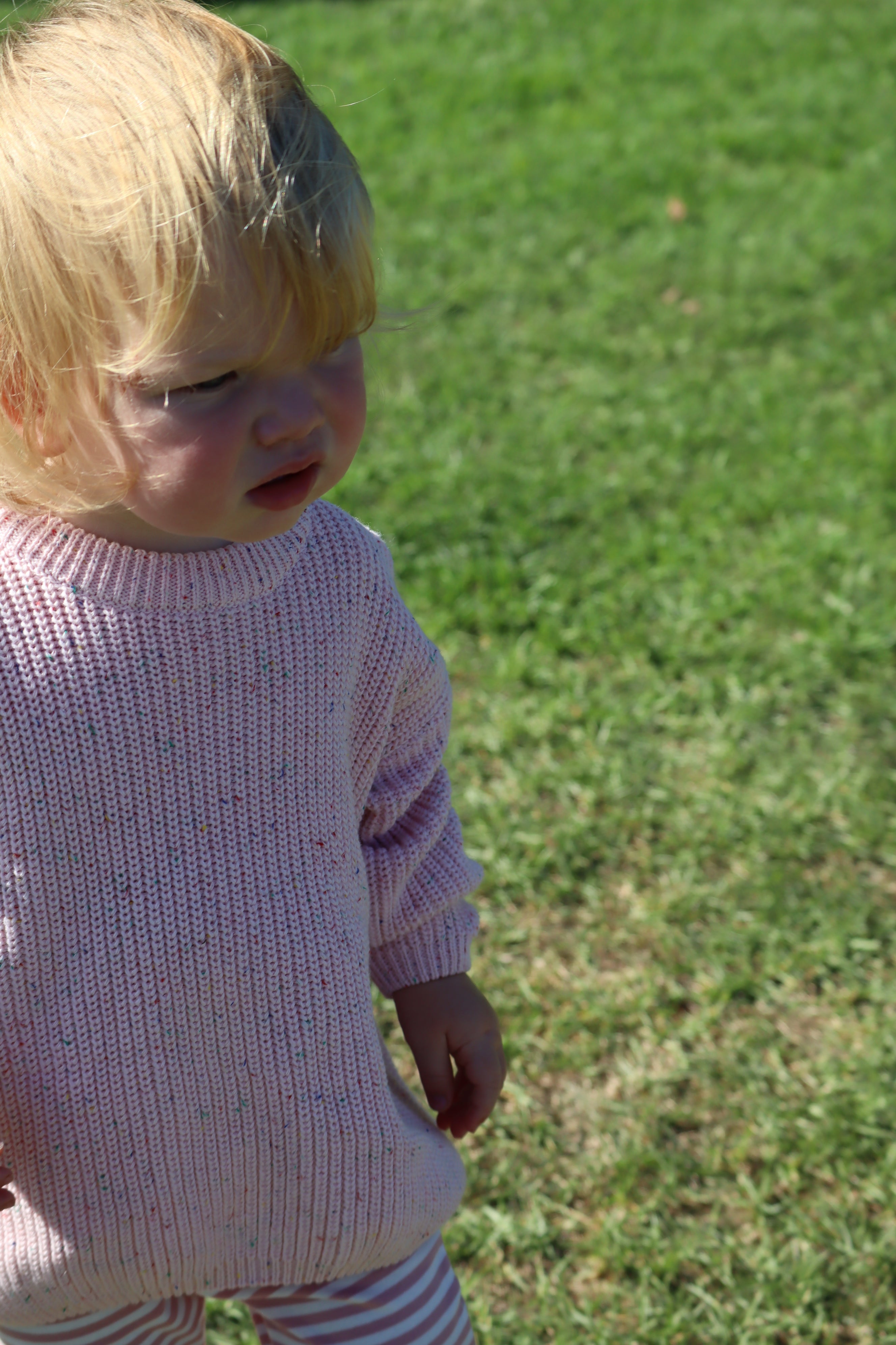 Pink Speckle Oversized Knit