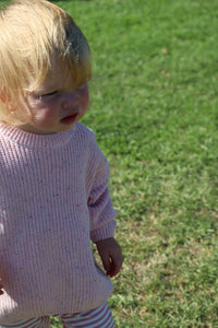 Pink Speckle Oversized Knit