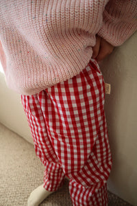 Red Gingham Pants