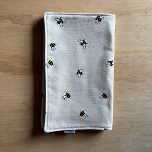 Cream Bees Burp Cloth