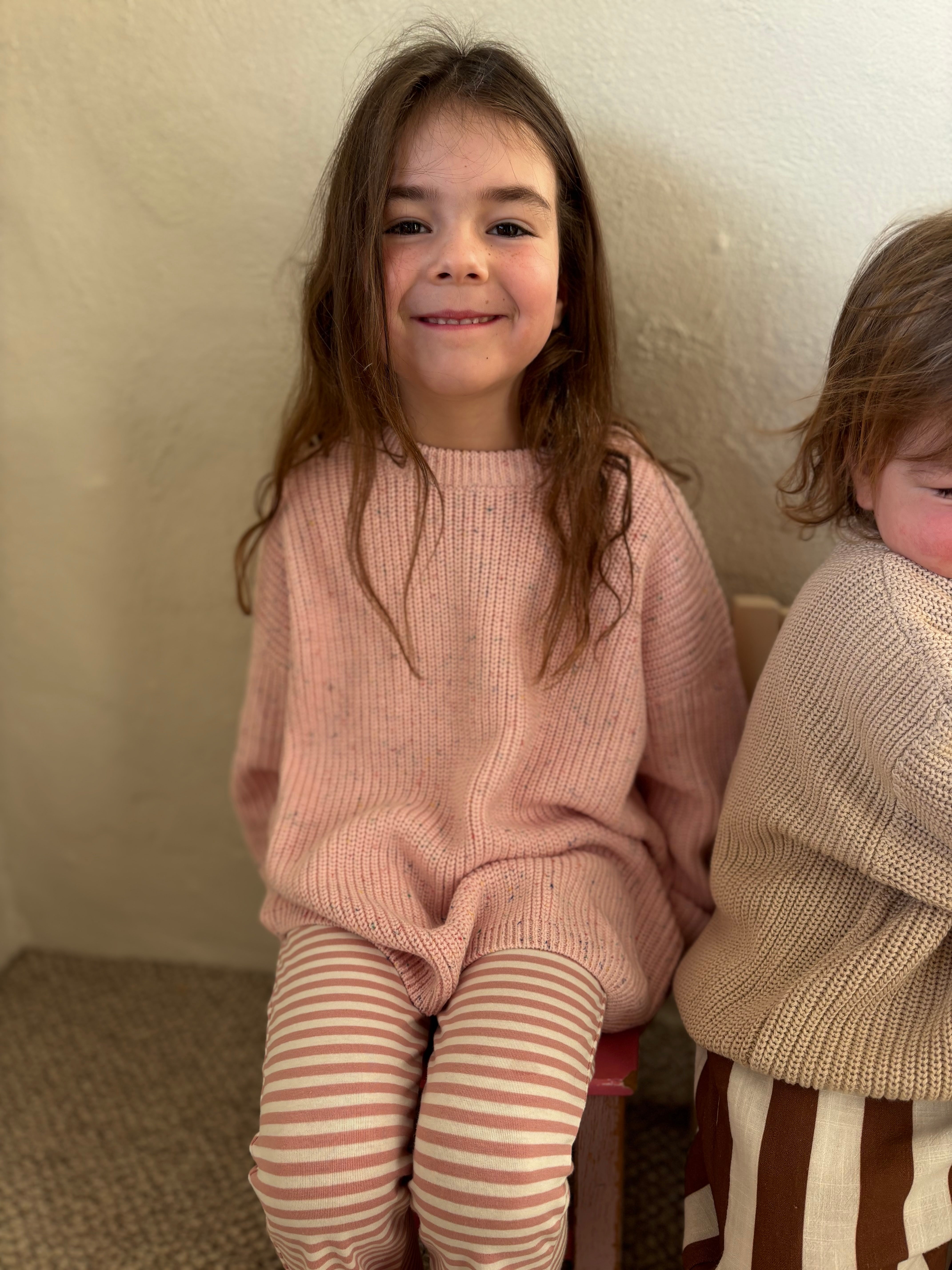 Pink Speckle Oversized Knit