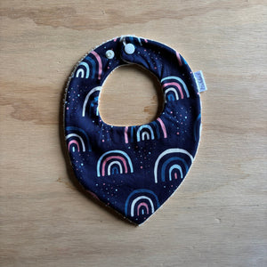 Rainbow Navy Dribble Bib