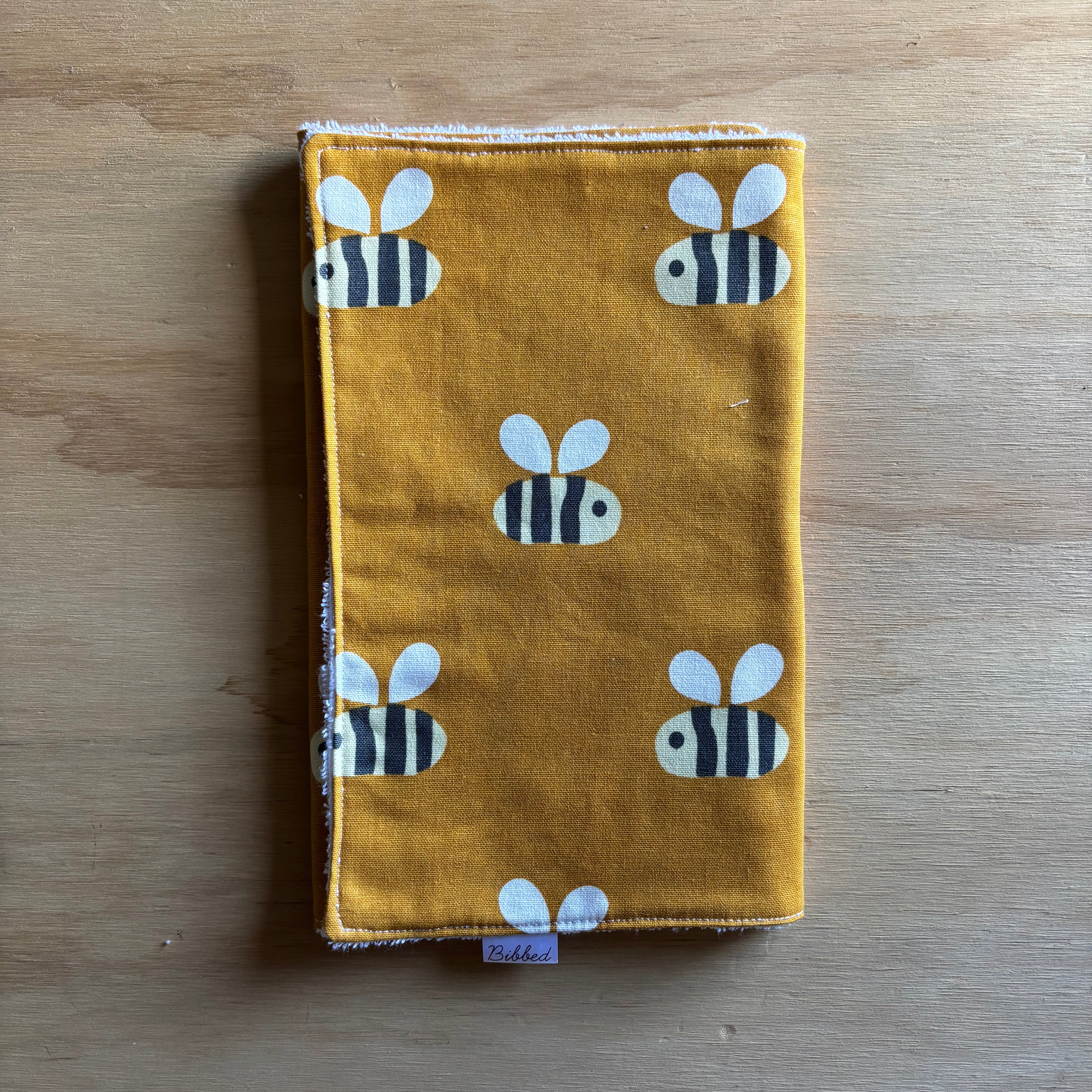 Yellow Bees Burp Cloth
