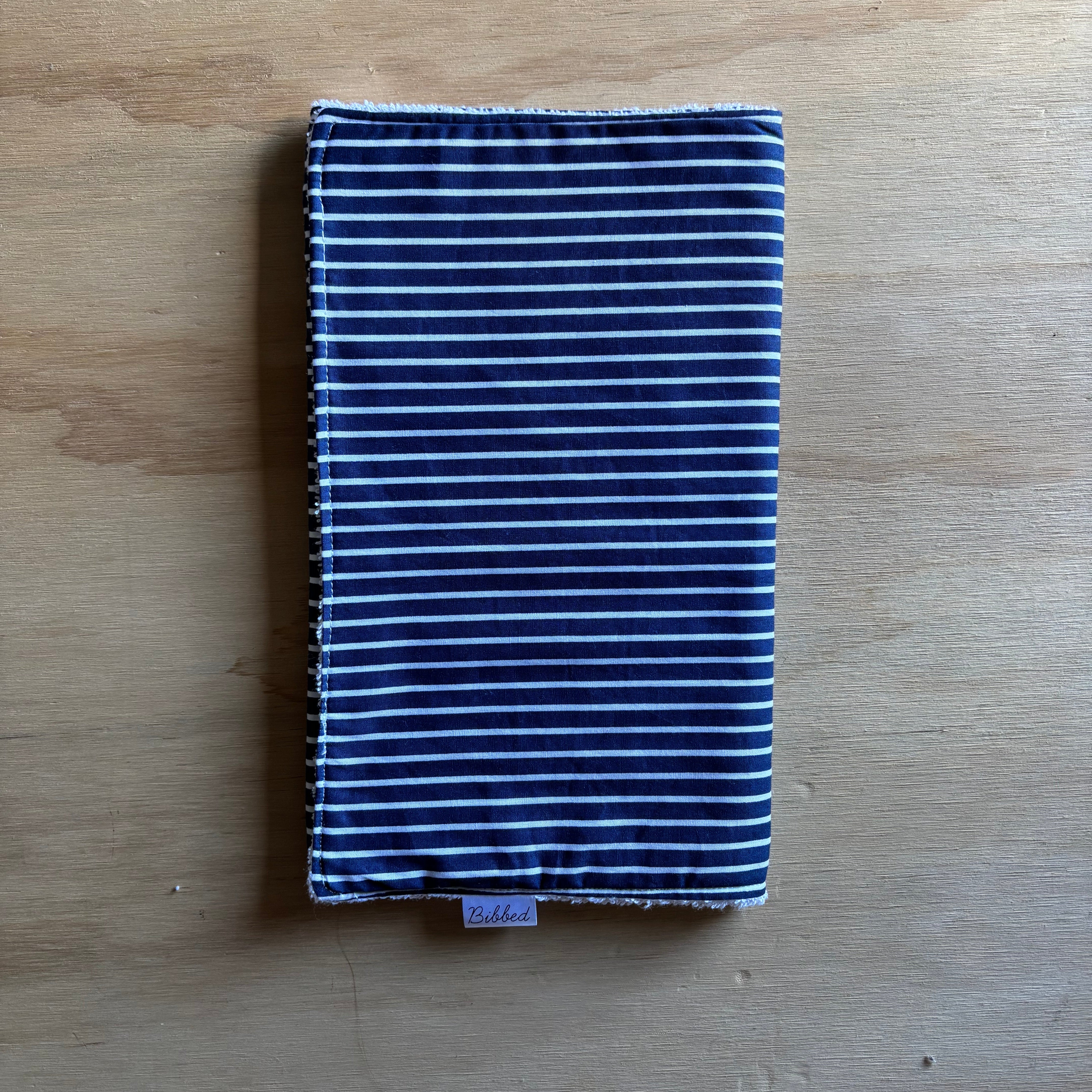 Navy Stripe Burp Cloth