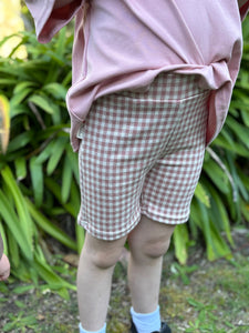 Gingham Pink Bike Shorts