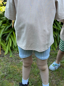 Gingham Blue Bike Shorts