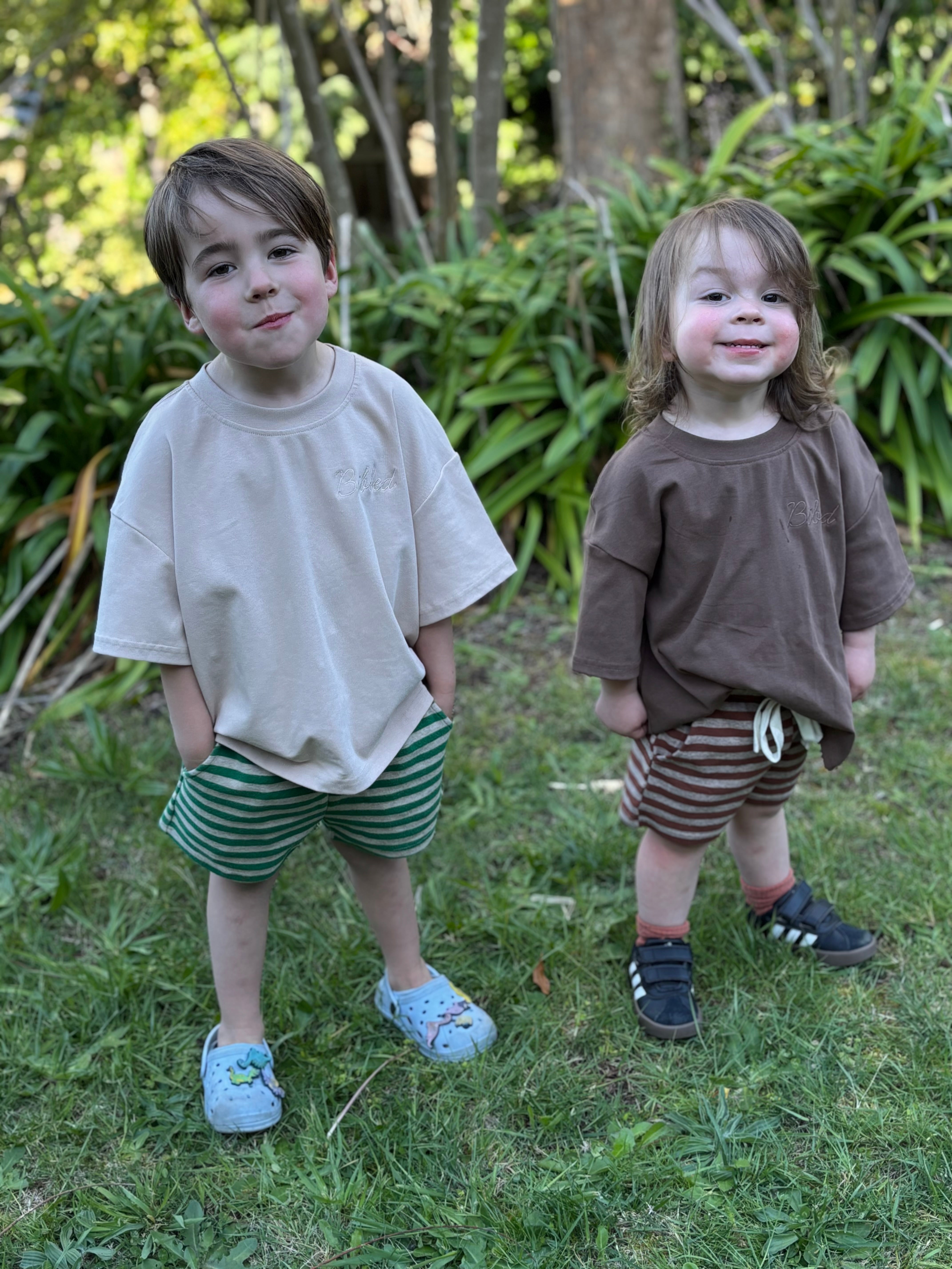 Green Stripe Shorts