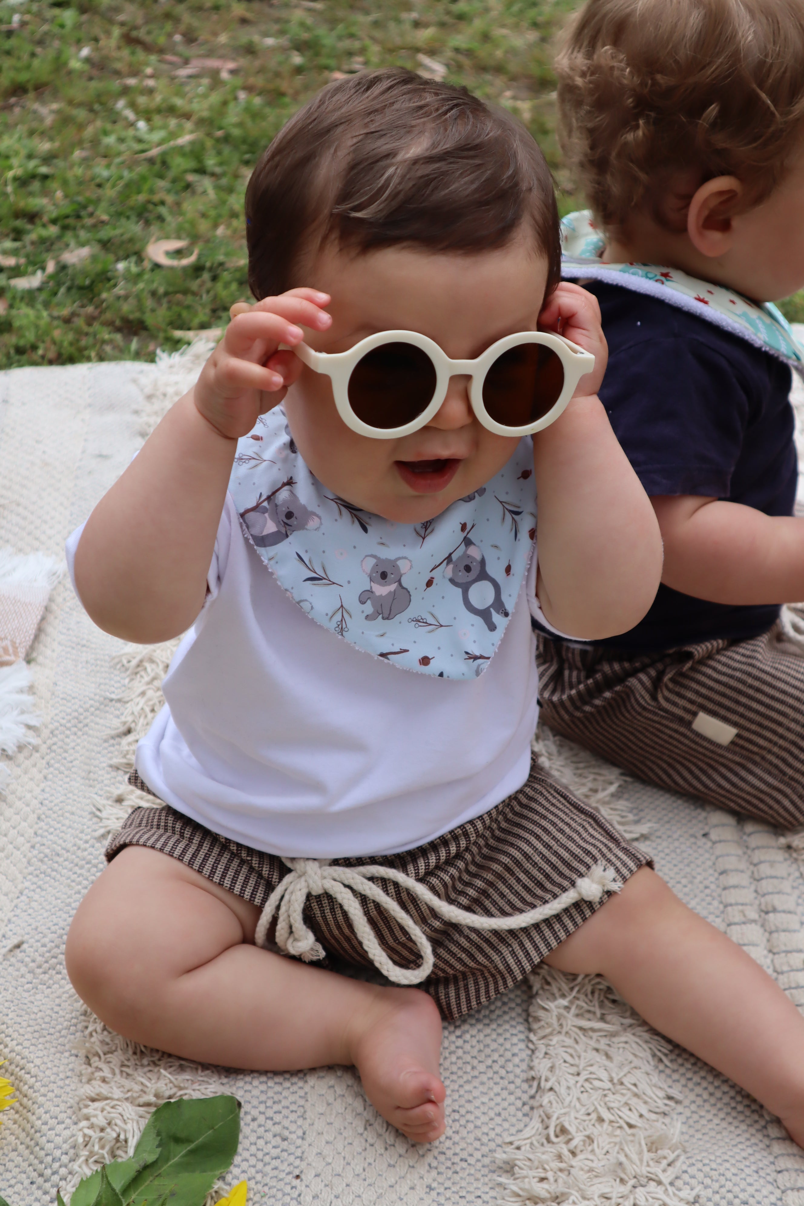 Brown Stripe Shorts