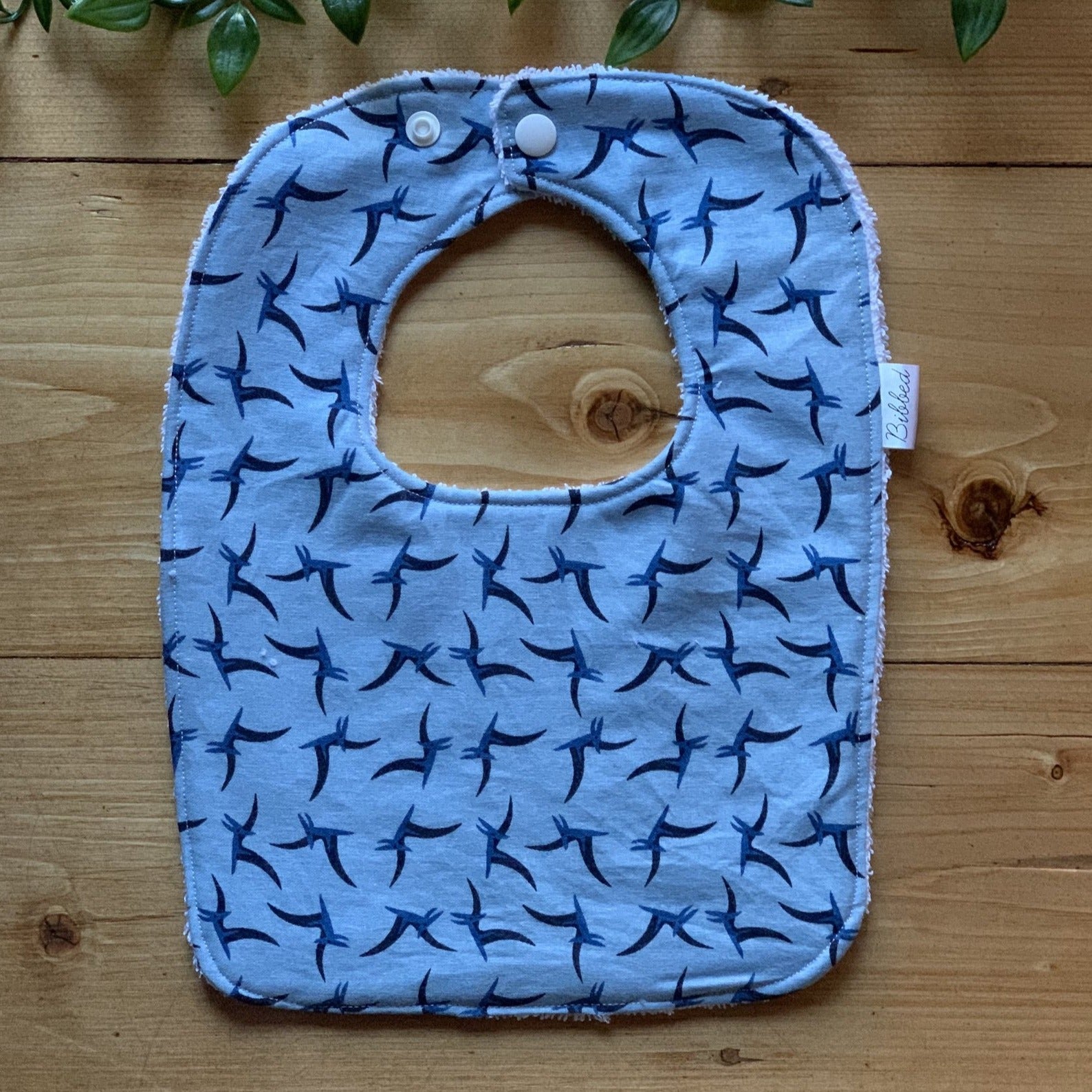 Blue Pterodactyl Dinner Bib