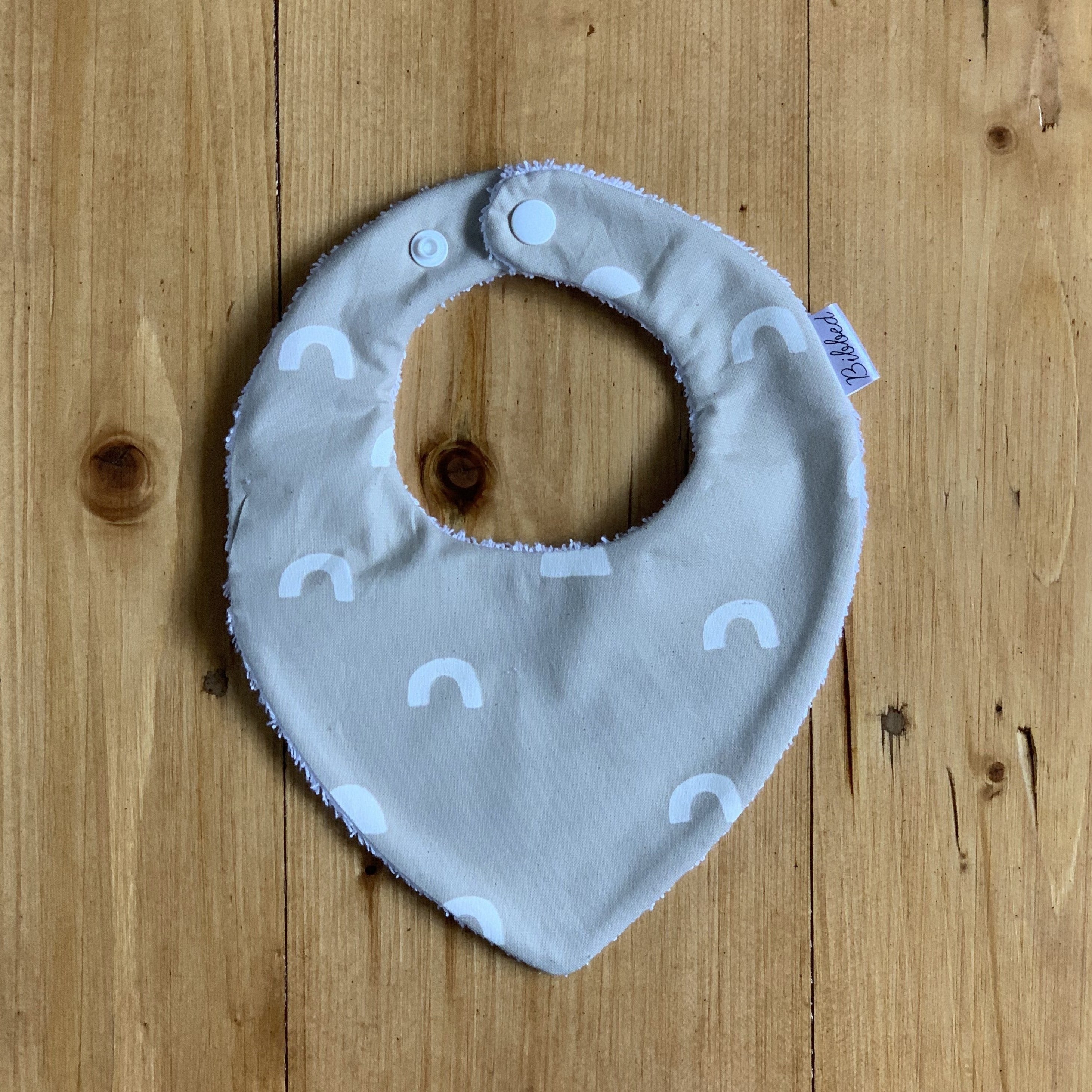 Rainbows Grey Dribble Bib