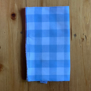 Gingham Light Blue Burp Cloth