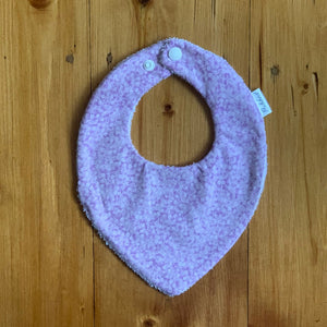Purple Floral Dribble Bib