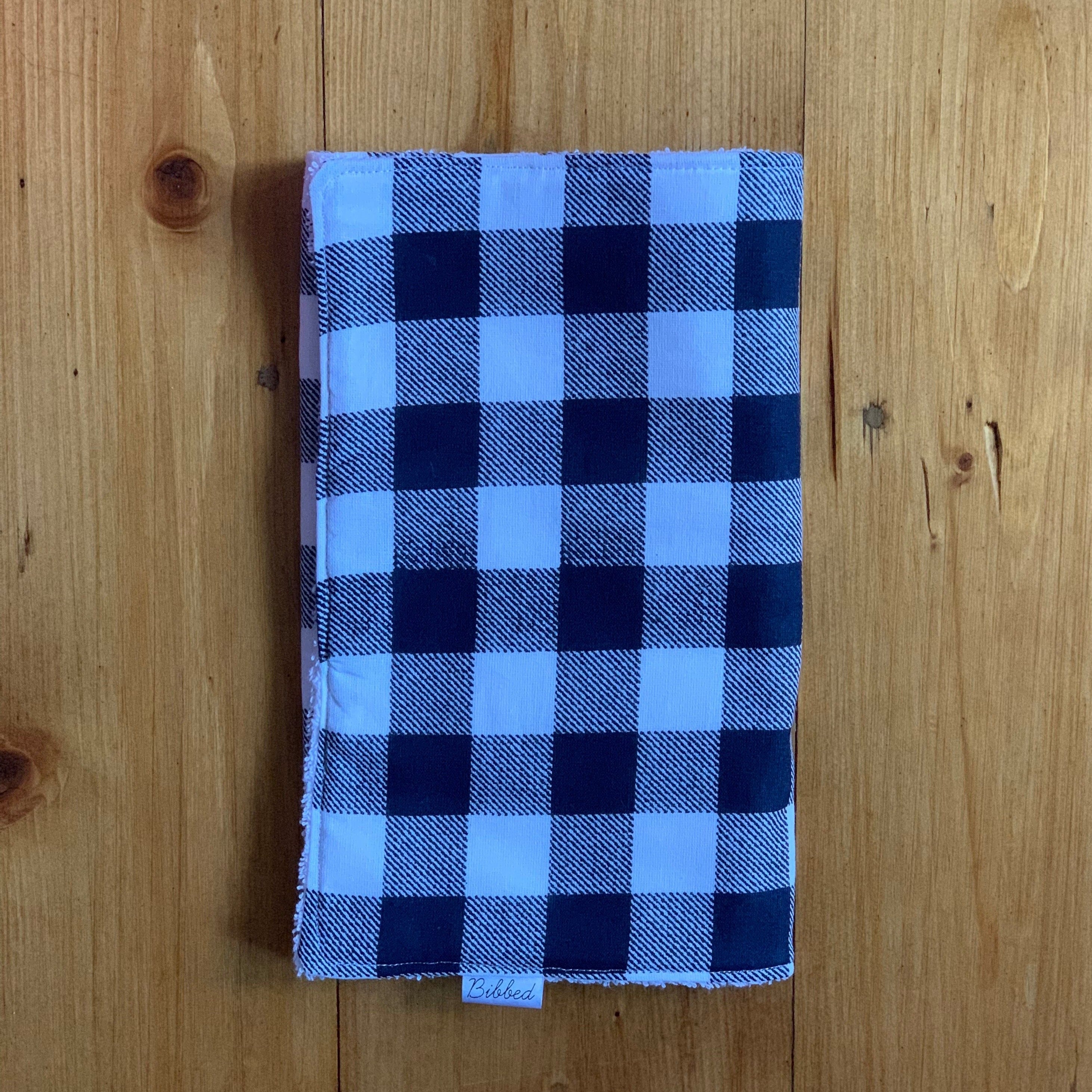 Gingham Navy Burp Cloth