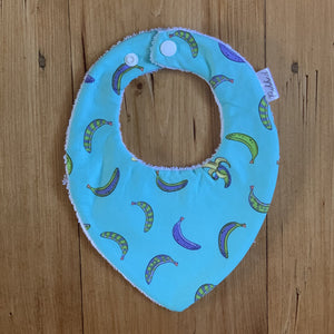 Bananas Blue Dribble Bib