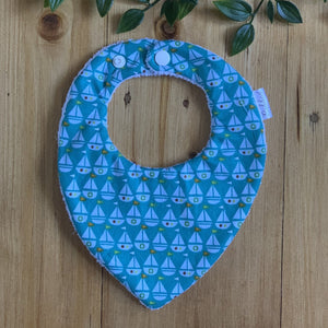 Nautical Teal Dribble Bib