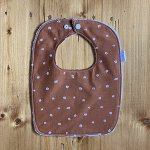 Brown Floral Dinner Bib