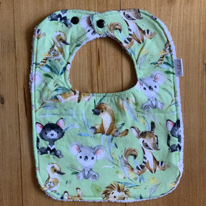 Native Animals Green Dinner Bib