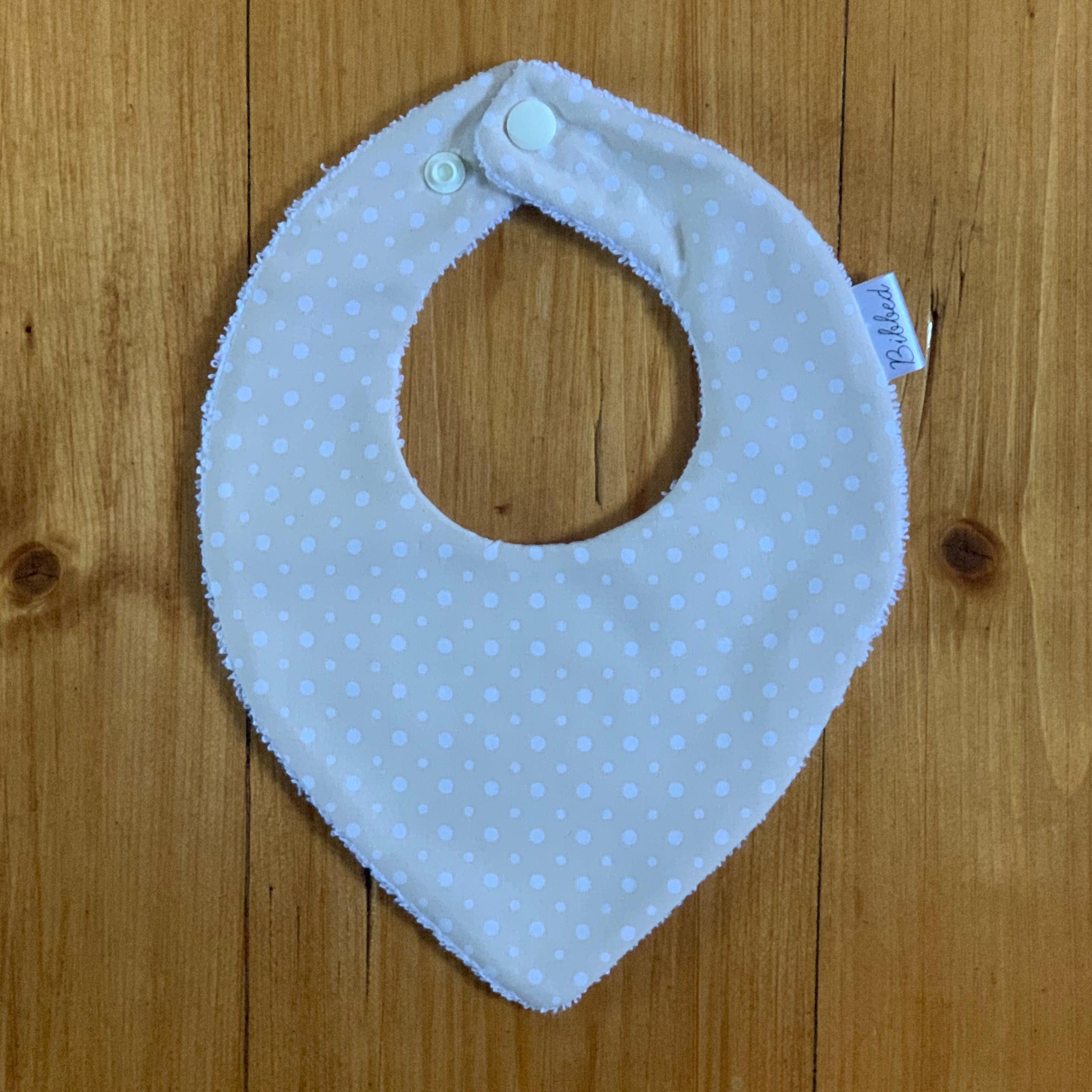 Cream Dots Dribble Bib