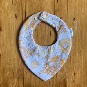 Mustard Floral Dribble Bib